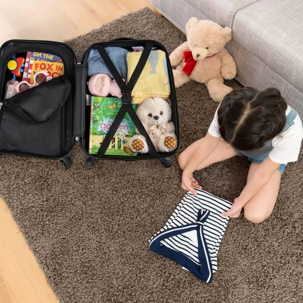 INFANS Luggage Set, 12’’ Travel Backpack and 16’’ Carry on Suitcase with Rolling Spinner Wheels, 2 Pcs Trolley Case Gift