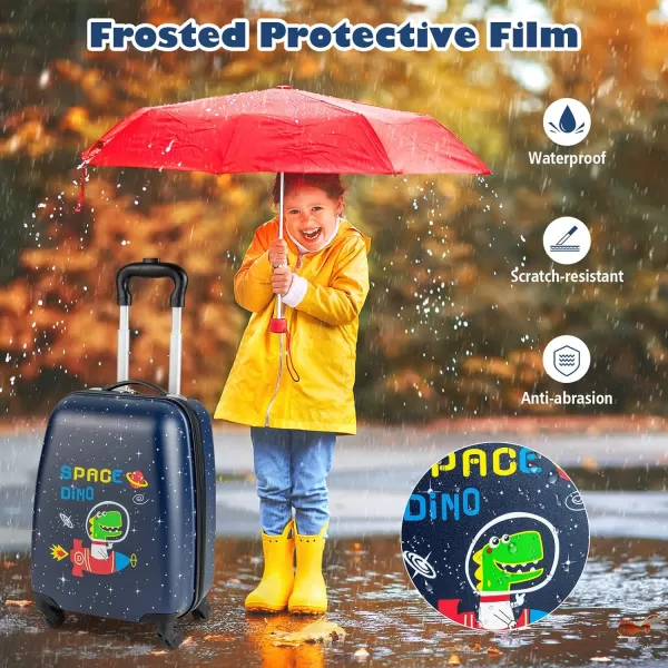 INFANS Luggage Set, 12’’ Travel Backpack and 16’’ Carry on Suitcase with Rolling Spinner Wheels, 2 Pcs Trolley Case Gift