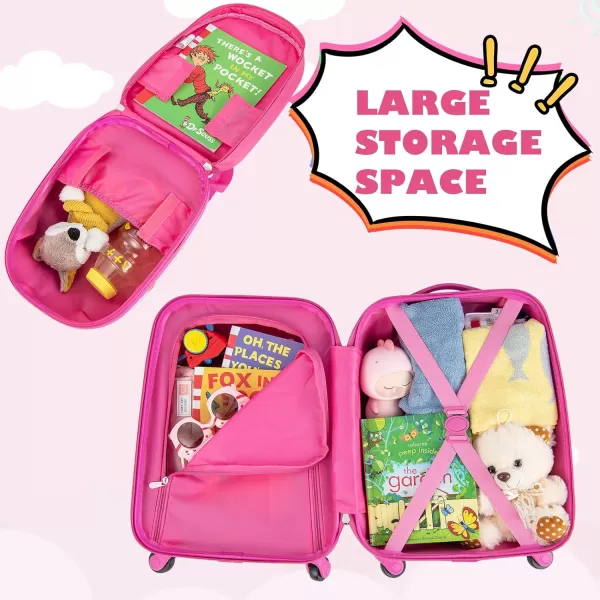 INFANS Luggage Set, 12’’ Travel Backpack and 16’’ Carry on Suitcase with Rolling Spinner Wheels, 2 Pcs Trolley Case Gift