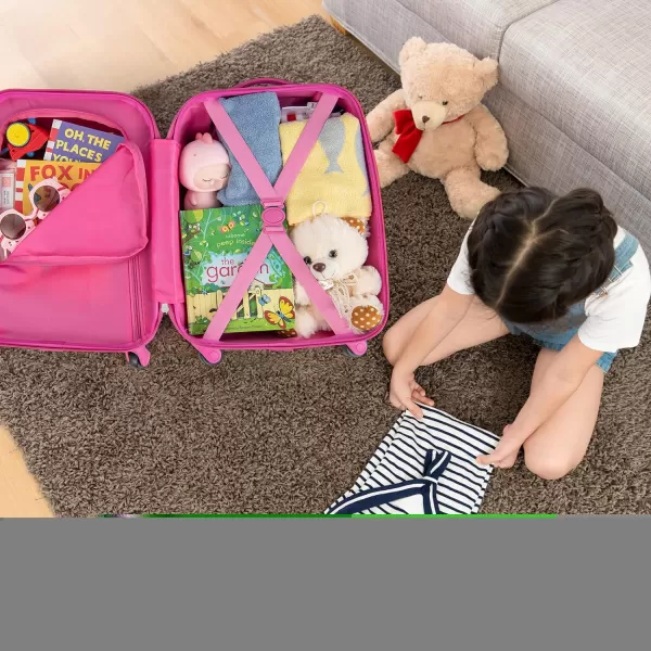 INFANS Luggage Set, 12’’ Travel Backpack and 16’’ Carry on Suitcase with Rolling Spinner Wheels, 2 Pcs Trolley Case Gift