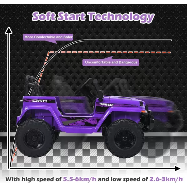 INFANS Kids Ride on Car Truck with 2.4G Remote Control, 12V Battery Powered Electric Cars for Kids w/3 Speeds, Battery Display, LED Lights, Safety Belt, Music &amp; Horn, Bluetooth/FM/USB 