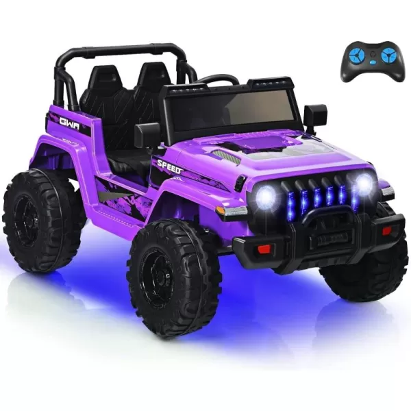 INFANS Kids Ride on Car Truck with 2.4G Remote Control, 12V Battery Powered Electric Cars for Kids w/3 Speeds, Battery Display, LED Lights, Safety Belt, Music &amp; Horn, Bluetooth/FM/USB 