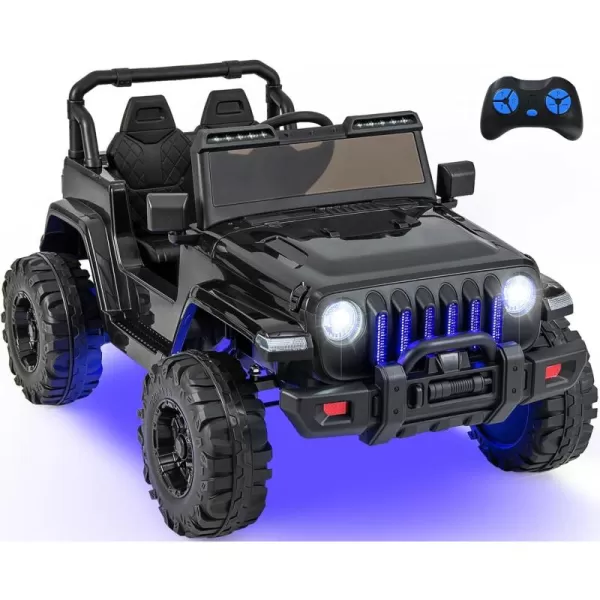 INFANS Kids Ride on Car Truck with 2.4G Remote Control, 12V Battery Powered Electric Cars for Kids w/3 Speeds, Battery Display, LED Lights, Safety Belt, Music &amp; Horn, Bluetooth/FM/USB 