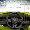 imageINFANS 12V Licensed Lamborghini Sian Kids Ride On Car with Parent Remote Control Spring Suspension MP3 Player Electric Toy Roadster Carbon Fiber Textured for Toddler RedGreen