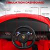 imageINFANS 12V Licensed Lamborghini Sian Kids Ride On Car with Parent Remote Control Spring Suspension MP3 Player Electric Toy Roadster Carbon Fiber Textured for Toddler RedRed