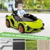 imageINFANS 12V Licensed Lamborghini Sian Kids Ride On Car with Parent Remote Control Spring Suspension MP3 Player Electric Toy Roadster Carbon Fiber Textured for Toddler RedGreen