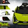 imageINFANS 12V Licensed Lamborghini Sian Kids Ride On Car with Parent Remote Control Spring Suspension MP3 Player Electric Toy Roadster Carbon Fiber Textured for Toddler RedGreen