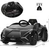 imageINFANS 12V Licensed Lamborghini Sian Kids Ride On Car with Parent Remote Control Spring Suspension MP3 Player Electric Toy Roadster Carbon Fiber Textured for Toddler RedBlack