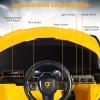 imageINFANS 12V Licensed Lamborghini Sian Kids Ride On Car with Parent Remote Control Spring Suspension MP3 Player Electric Toy Roadster Carbon Fiber Textured for Toddler RedYellow