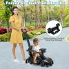 imageINFANS 3 in 1 Push Car for Toddlers Licensed Maserati Baby Stroller Sliding Walking Car with Push Handle Horn Music Underneath Storage FoottoFloor Ride on Toys for Boys Girls WhiteBlack