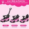imageINFANS 3 in 1 Push Car for Toddlers Licensed Maserati Baby Stroller Sliding Walking Car with Push Handle Horn Music Underneath Storage FoottoFloor Ride on Toys for Boys Girls WhitePink