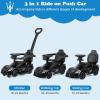 imageINFANS 3 in 1 Push Car for Toddlers Licensed Maserati Baby Stroller Sliding Walking Car with Push Handle Horn Music Underneath Storage FoottoFloor Ride on Toys for Boys Girls WhiteBlack