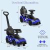 imageINFANS 3 in 1 Push Car for Toddlers Licensed Maserati Baby Stroller Sliding Walking Car with Push Handle Horn Music Underneath Storage FoottoFloor Ride on Toys for Boys Girls WhiteBlue