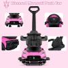 imageINFANS 3 in 1 Push Car for Toddlers Licensed Maserati Baby Stroller Sliding Walking Car with Push Handle Horn Music Underneath Storage FoottoFloor Ride on Toys for Boys Girls WhitePink
