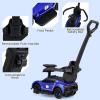 imageINFANS 3 in 1 Push Car for Toddlers Licensed Maserati Baby Stroller Sliding Walking Car with Push Handle Horn Music Underneath Storage FoottoFloor Ride on Toys for Boys Girls WhiteBlue