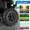 imageINFANS Kids Ride on ATV 12V 4 Wheeler Quad Toy Vehicle with Music Horn High Low Speeds LED Lights Electric Ride On Toy Battery Powered Wheels Car for Kids Over 3 Years Old BlueDark Black