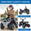 imageINFANS Kids Ride on ATV 12V 4 Wheeler Quad Toy Vehicle with Music Horn High Low Speeds LED Lights Electric Ride On Toy Battery Powered Wheels Car for Kids Over 3 Years Old BlueBlack
