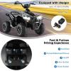 imageINFANS Kids Ride on ATV 12V 4 Wheeler Quad Toy Vehicle with Music Horn High Low Speeds LED Lights Electric Ride On Toy Battery Powered Wheels Car for Kids Over 3 Years Old BlueDark Black