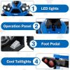 imageINFANS Kids Ride on ATV 12V 4 Wheeler Quad Toy Vehicle with Music Horn High Low Speeds LED Lights Electric Ride On Toy Battery Powered Wheels Car for Kids Over 3 Years Old BlueBlue