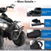imageINFANS Kids Ride on ATV 12V 4 Wheeler Quad Toy Vehicle with Music Horn High Low Speeds LED Lights Electric Ride On Toy Battery Powered Wheels Car for Kids Over 3 Years Old BlueDark Black