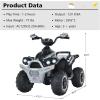 imageINFANS Kids Ride on ATV 12V 4 Wheeler Quad Toy Vehicle with Music Horn High Low Speeds LED Lights Electric Ride On Toy Battery Powered Wheels Car for Kids Over 3 Years Old BlueBlack