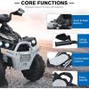 imageINFANS Kids Ride on ATV 12V 4 Wheeler Quad Toy Vehicle with Music Horn High Low Speeds LED Lights Electric Ride On Toy Battery Powered Wheels Car for Kids Over 3 Years Old BlueBlack