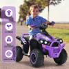 imageINFANS Kids Ride on ATV 12V 4 Wheeler Quad Toy Vehicle with Music Horn High Low Speeds LED Lights Electric Ride On Toy Battery Powered Wheels Car for Kids Over 3 Years Old BlueViolet