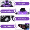 imageINFANS Kids Ride on ATV 12V 4 Wheeler Quad Toy Vehicle with Music Horn High Low Speeds LED Lights Electric Ride On Toy Battery Powered Wheels Car for Kids Over 3 Years Old BlueViolet