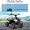 imageINFANS Kids Ride on ATV 12V 4 Wheeler Quad Toy Vehicle with Music Horn High Low Speeds LED Lights Electric Ride On Toy Battery Powered Wheels Car for Kids Over 3 Years Old BlueDark Black