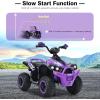 imageINFANS Kids Ride on ATV 12V 4 Wheeler Quad Toy Vehicle with Music Horn High Low Speeds LED Lights Electric Ride On Toy Battery Powered Wheels Car for Kids Over 3 Years Old BlueViolet