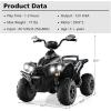 imageINFANS Kids Ride on ATV 12V 4 Wheeler Quad Toy Vehicle with Music Horn High Low Speeds LED Lights Electric Ride On Toy Battery Powered Wheels Car for Kids Over 3 Years Old BlueDark Black