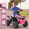 imageINFANS Kids Ride on ATV 12V 4 Wheeler Quad Toy Vehicle with Music Horn High Low Speeds LED Lights Electric Ride On Toy Battery Powered Wheels Car for Kids Over 3 Years Old BluePink