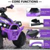 imageINFANS Kids Ride on ATV 12V 4 Wheeler Quad Toy Vehicle with Music Horn High Low Speeds LED Lights Electric Ride On Toy Battery Powered Wheels Car for Kids Over 3 Years Old BlueViolet