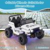 imageINFANS Kids Ride on Car Truck with 24G Remote Control 12V Battery Powered Electric Cars for Kids w3 Speeds Battery Display LED Lights Safety Belt Music ampamp Horn BluetoothFMUSB RedWhite