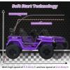 imageINFANS Kids Ride on Car Truck with 24G Remote Control 12V Battery Powered Electric Cars for Kids w3 Speeds Battery Display LED Lights Safety Belt Music ampamp Horn BluetoothFMUSB RedPurple