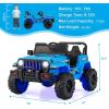 imageINFANS Kids Ride on Car Truck with 24G Remote Control 12V Battery Powered Electric Cars for Kids w3 Speeds Battery Display LED Lights Safety Belt Music ampamp Horn BluetoothFMUSB RedBlue