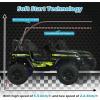 imageINFANS Kids Ride on Car Truck with 24G Remote Control 12V Battery Powered Electric Cars for Kids w3 Speeds Battery Display LED Lights Safety Belt Music ampamp Horn BluetoothFMUSB RedDark Black