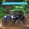 imageINFANS Kids Ride on Car Truck with 24G Remote Control 12V Battery Powered Electric Cars for Kids w3 Speeds Battery Display LED Lights Safety Belt Music ampamp Horn BluetoothFMUSB RedJet Black