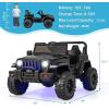 imageINFANS Kids Ride on Car Truck with 24G Remote Control 12V Battery Powered Electric Cars for Kids w3 Speeds Battery Display LED Lights Safety Belt Music ampamp Horn BluetoothFMUSB RedJet Black