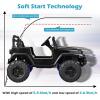 imageINFANS Kids Ride on Car Truck with 24G Remote Control 12V Battery Powered Electric Cars for Kids w3 Speeds Battery Display LED Lights Safety Belt Music ampamp Horn BluetoothFMUSB RedJet Black