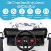 imageINFANS Kids Ride on Car Truck with 24G Remote Control 12V Battery Powered Electric Cars for Kids w3 Speeds Battery Display LED Lights Safety Belt Music ampamp Horn BluetoothFMUSB RedWhite