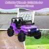 imageINFANS Kids Ride on Car Truck with 24G Remote Control 12V Battery Powered Electric Cars for Kids w3 Speeds Battery Display LED Lights Safety Belt Music ampamp Horn BluetoothFMUSB RedPurple