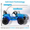 imageINFANS Kids Ride on Car Truck with 24G Remote Control 12V Battery Powered Electric Cars for Kids w3 Speeds Battery Display LED Lights Safety Belt Music ampamp Horn BluetoothFMUSB RedBlue