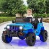 imageINFANS Kids Ride on Car Truck with 24G Remote Control 12V Battery Powered Electric Cars for Kids w3 Speeds Battery Display LED Lights Safety Belt Music ampamp Horn BluetoothFMUSB RedBlue