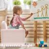 imageINFANS Kids Sofa Children Armrest Chair with Sturdy Wood Construction and Dutch Velvet Upholstered Toddler Armrest Couch Furniture for Nursery Kindergarten Playroom Preschool Gift for Boys GirlsPink Rabbit