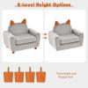 imageINFANS Kids Sofa Children Armrest Chair with Sturdy Wood Construction and Dutch Velvet Upholstered Toddler Armrest Couch Furniture for Nursery Kindergarten Playroom Preschool Gift for Boys GirlsGrey Cat