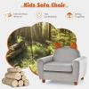 imageINFANS Kids Sofa Children Armrest Chair with Sturdy Wood Construction and Dutch Velvet Upholstered Toddler Armrest Couch Furniture for Nursery Kindergarten Playroom Preschool Gift for Boys GirlsGrey Cat