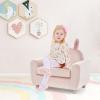 imageINFANS Kids Sofa Children Armrest Chair with Sturdy Wood Construction and Dutch Velvet Upholstered Toddler Armrest Couch Furniture for Nursery Kindergarten Playroom Preschool Gift for Boys GirlsPink Rabbit