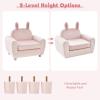 imageINFANS Kids Sofa Children Armrest Chair with Sturdy Wood Construction and Dutch Velvet Upholstered Toddler Armrest Couch Furniture for Nursery Kindergarten Playroom Preschool Gift for Boys GirlsPink Rabbit