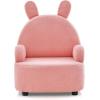 imageINFANS Kids Sofa Toddler Armchair Chair with Solid Sturdy Wood Construction Plush Fabric Upholstered Children Armrest Couch for Nursery Kindergarten Playroom Preschool Gift for Boys Girls